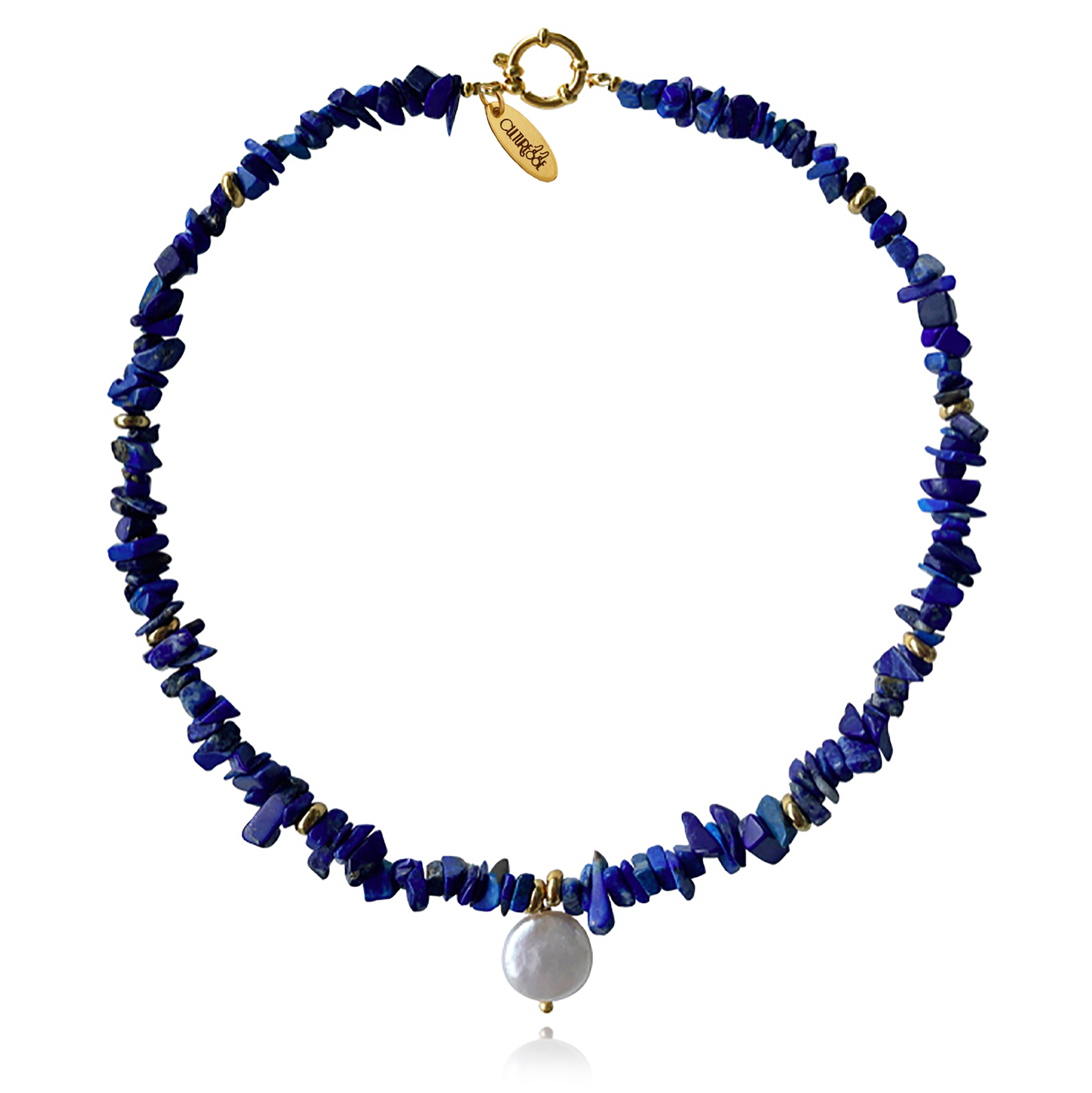 36.90 Lapis Lazuli Cabochon Bracelet in 18k Yellow Gold - Filigree Jewelers
