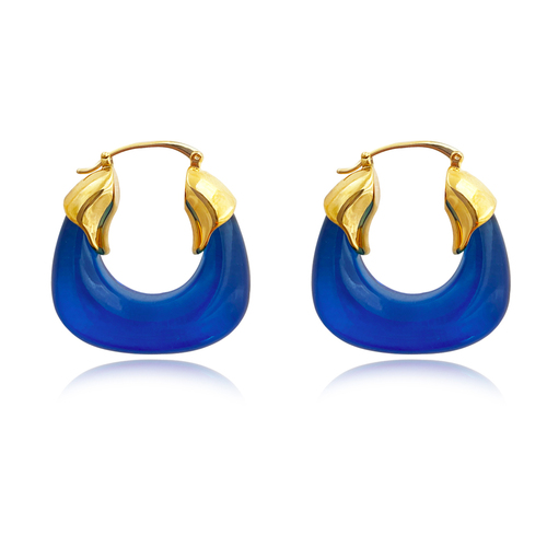 Blue on sale hoop earrings